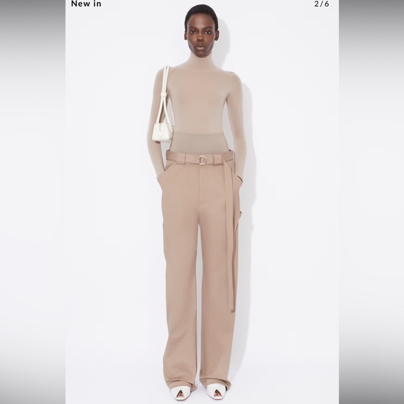Alaia Cargo pants Stretch Cotton Garbadine Tan FR40 US8 NWT - Picture 3 of 7